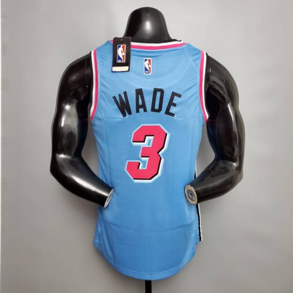 Camiseta Miami Heat Neck blue Edition Wade 3 - Imagen 2