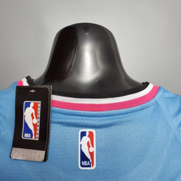 Camiseta Miami Heat Neck blue Edition Wade 3 - Imagen 5