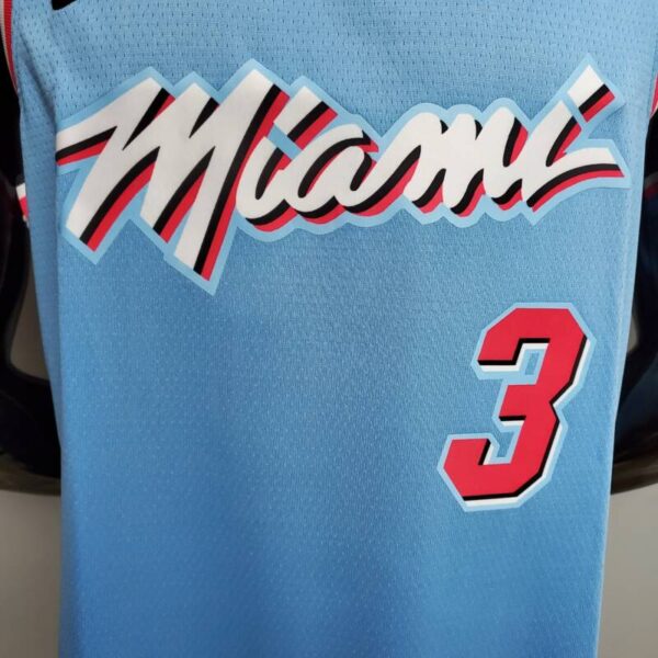 Camiseta Miami Heat Neck blue Edition Wade 3 - Imagen 6