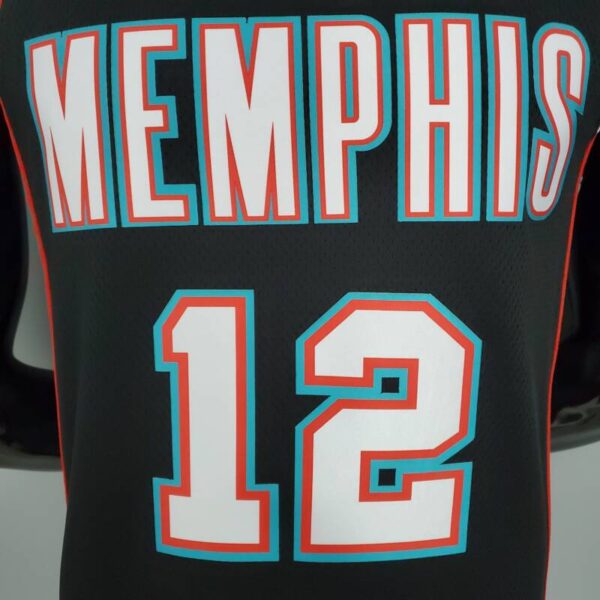 Camiseta Memphis Grizzlies Retro Black Edition Morant 12 - Imagen 5