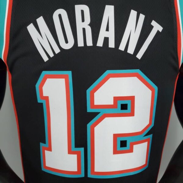 Camiseta Memphis Grizzlies Retro Black Edition Morant 12 - Imagen 10