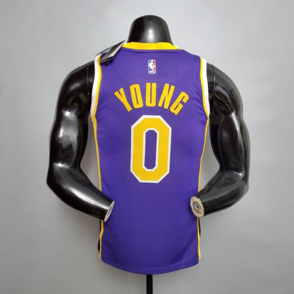 Camiseta Los Angeles Lakers Theme Purple Round Neck - Imagen 10