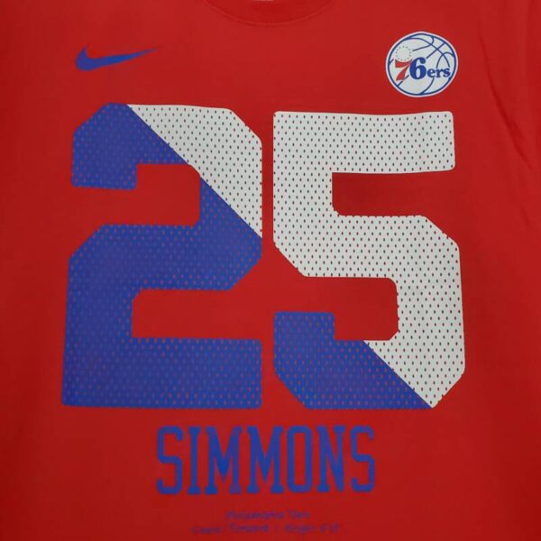 Camiseta Nike Philadelphia 76ers 25 Simmons - Imagen 4
