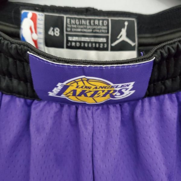Pantalón corto Lakers Purple Black Side NBA - Imagen 7