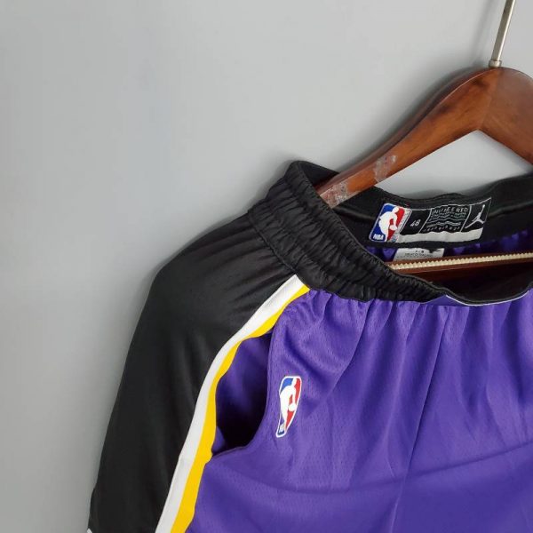 Pantalón corto Lakers Purple Black Side NBA - Imagen 6