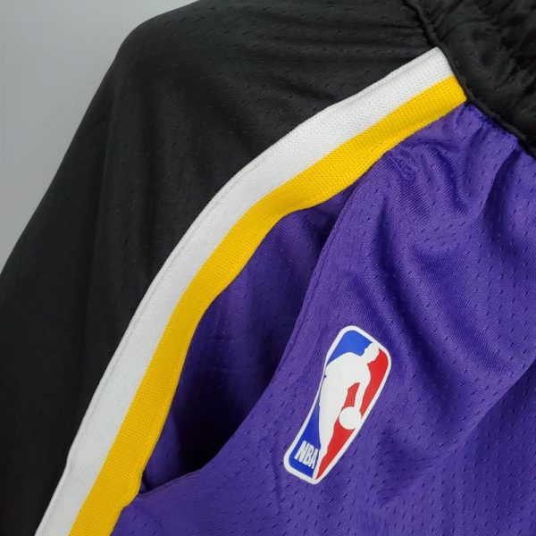 Pantalón corto Lakers Purple Black Side NBA - Imagen 5