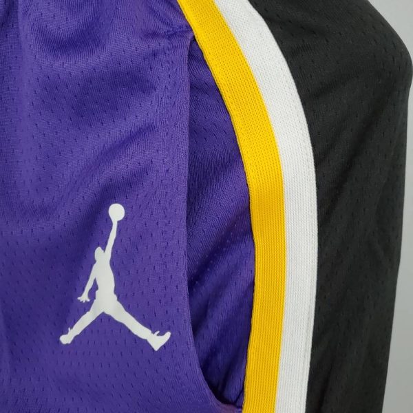 Pantalón corto Lakers Purple Black Side NBA - Imagen 4