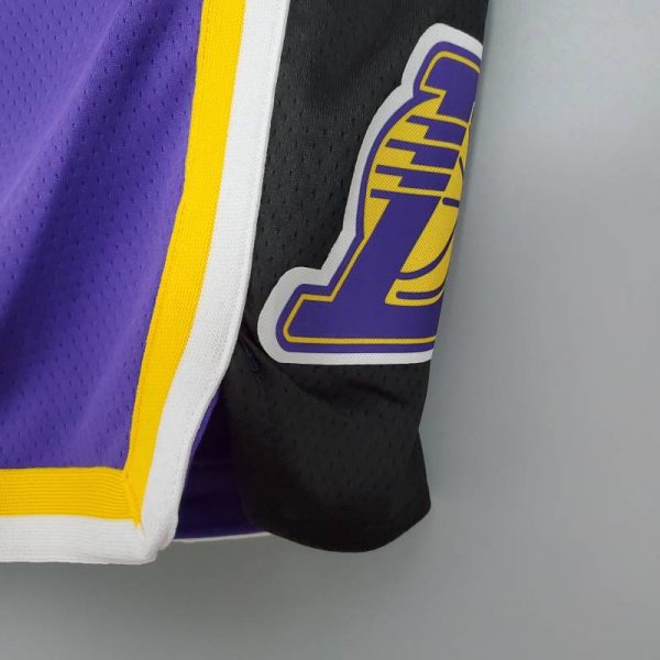 Pantalón corto Lakers Purple Black Side NBA - Imagen 3