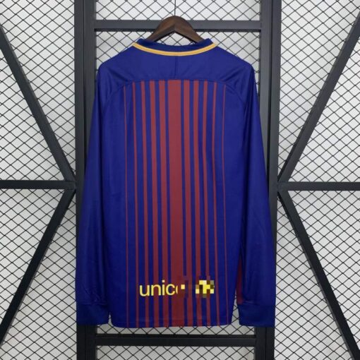 Camiseta Barcelona Retro 2017-2018 primera equipacion manga larga dorsal