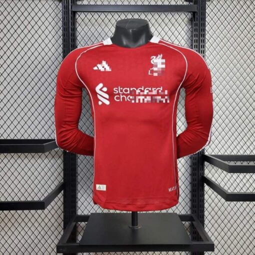 Camiseta Liverpool Primera Equipación Versión Jugador Manga Larga 2025-2026