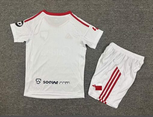 Conjunto Niño Sevilla Primera Equipacion 2025–2026-dorsal.