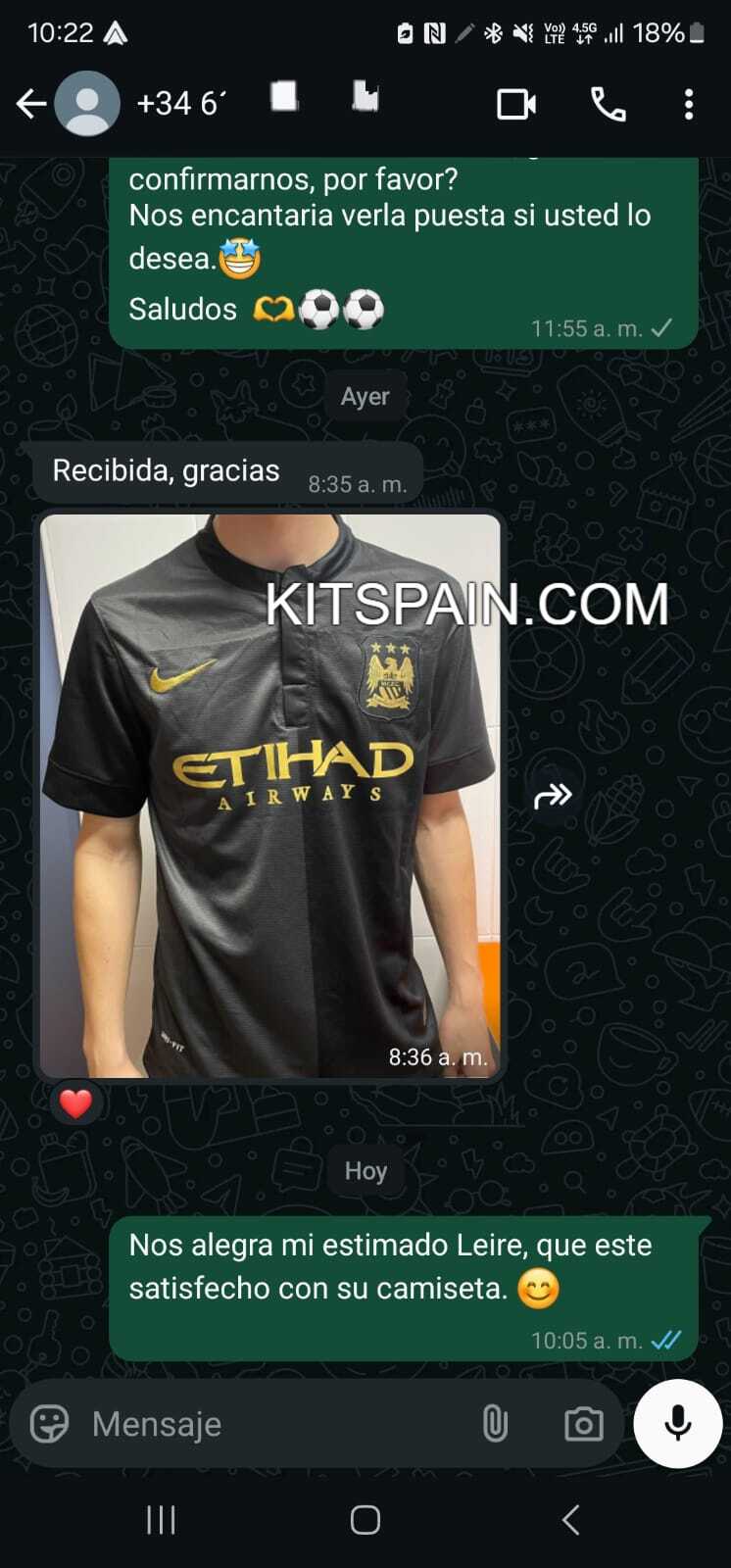 kitspain opiniones envio de camiseta negra